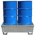 Galvanised Steel Spill Pallet For Two Drums GSP2D